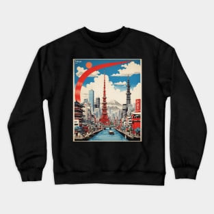 Tokyo Japan Vintage Poster Tourism 4 Crewneck Sweatshirt